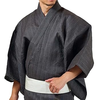 Amazon | 浴衣 メンズ 夏着物 近江ちぢみ本麻 浴衣セット S～LL